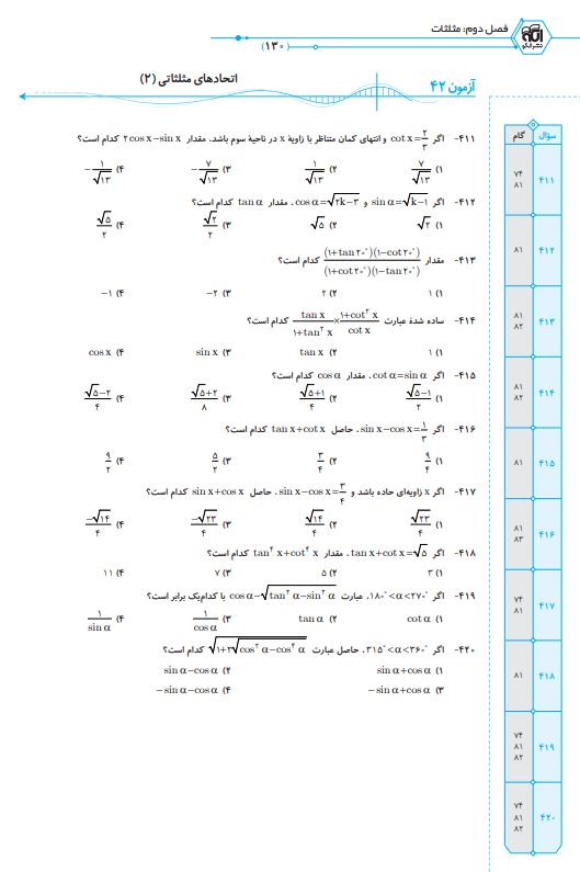 کتاب جامع ریاضیات تجربی + موج آزمون نشر الگو