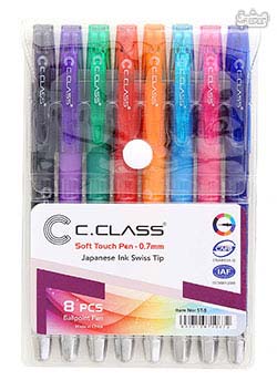 خودکار 0/7 سی کلاس 8 رنگ مدل Soft Touch Pen