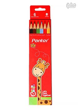 مداد رنگی 6 رنگ پنتر بلند جعبه مقوایی