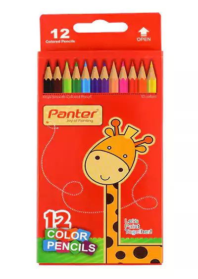 مداد رنگی 12 رنگ پنتر بلند جعبه مقوایی