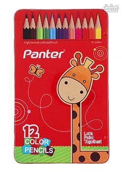مداد رنگی 12 رنگ پنتر بلند جعبه فلزی