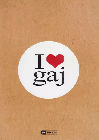 گاج دفتر 60 برگ دوخط شکلاتی (سفید I Love Gaj ) گاج دفتر 60 برگ دوخط شکلاتی (سفید I Love Gaj )