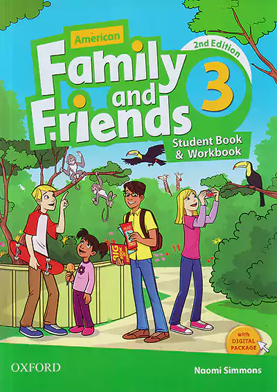 فامیلی اند فرندز 3 American Family and Friends 2nd 3 SB+WB+CD+DVD